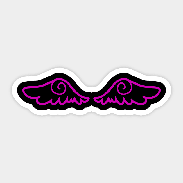 Black and Purple Wings Sticker by saradaboru